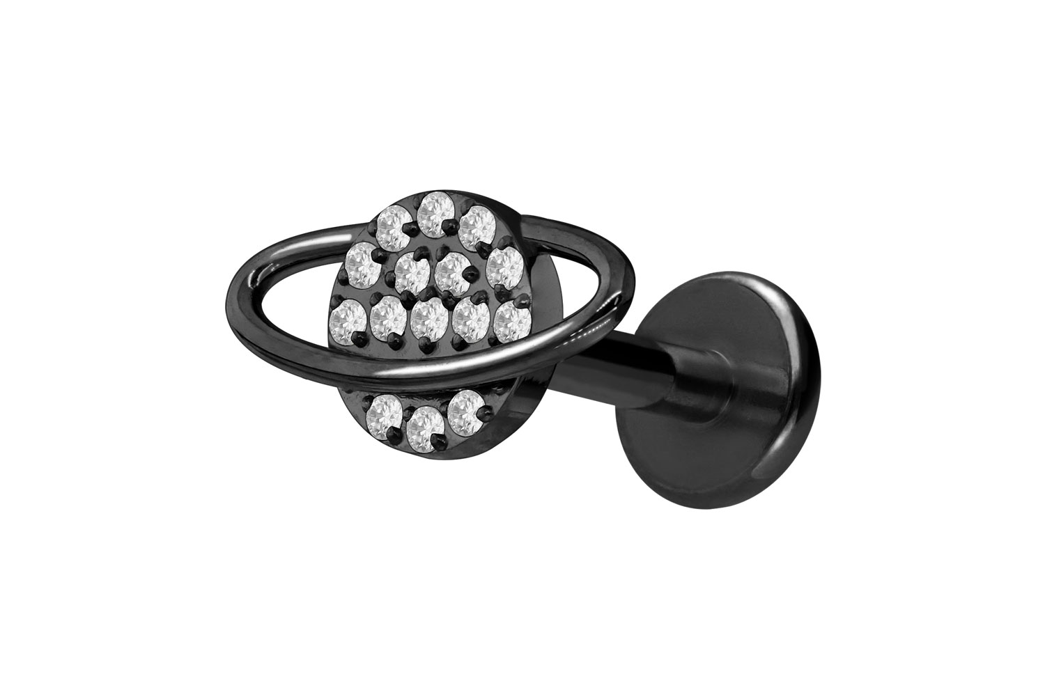 Titan Labret Piercing mit Innengewinde KRISTALLPLANET